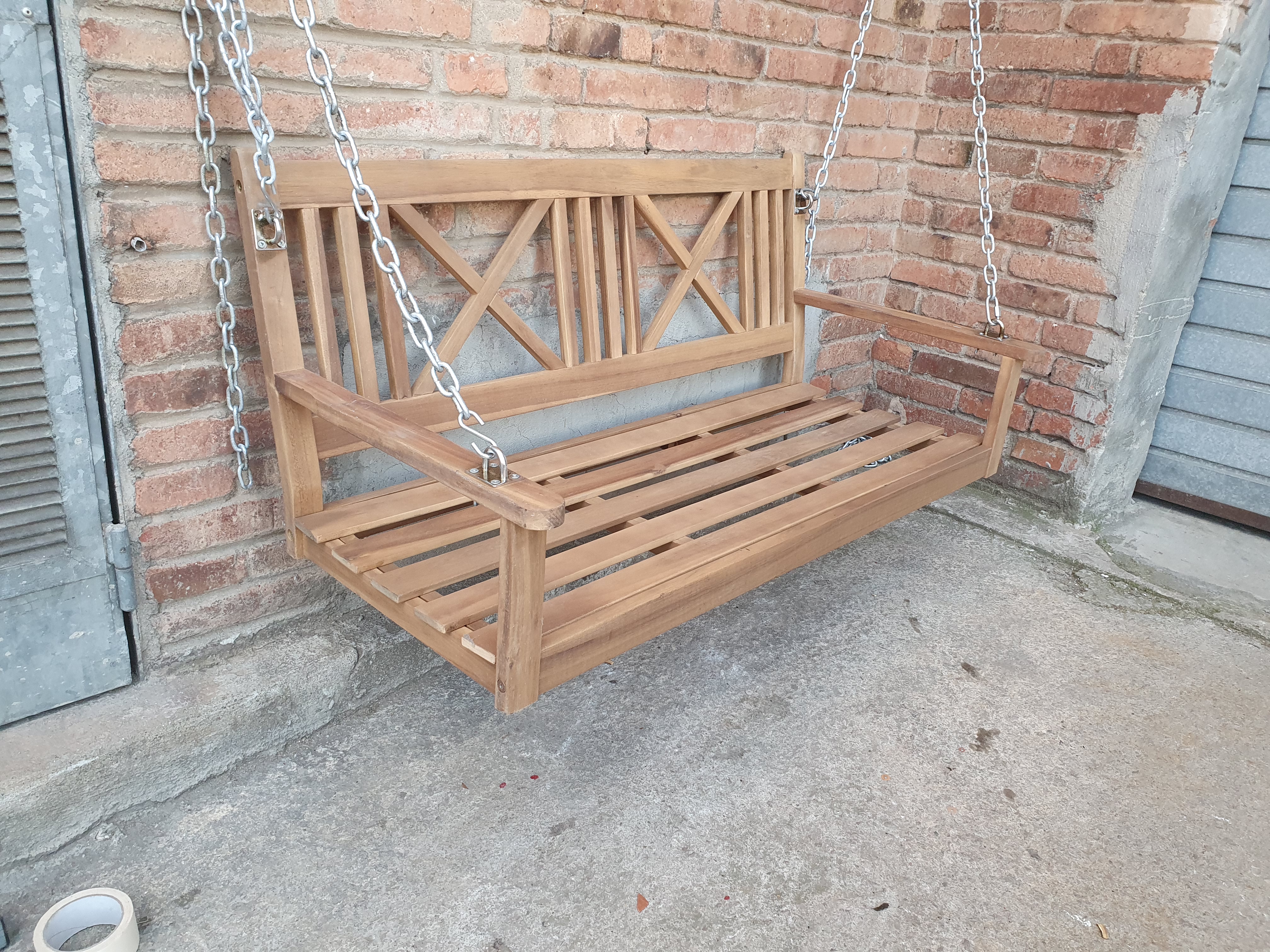 banco columpio jardin madera 54x120x48 1u.